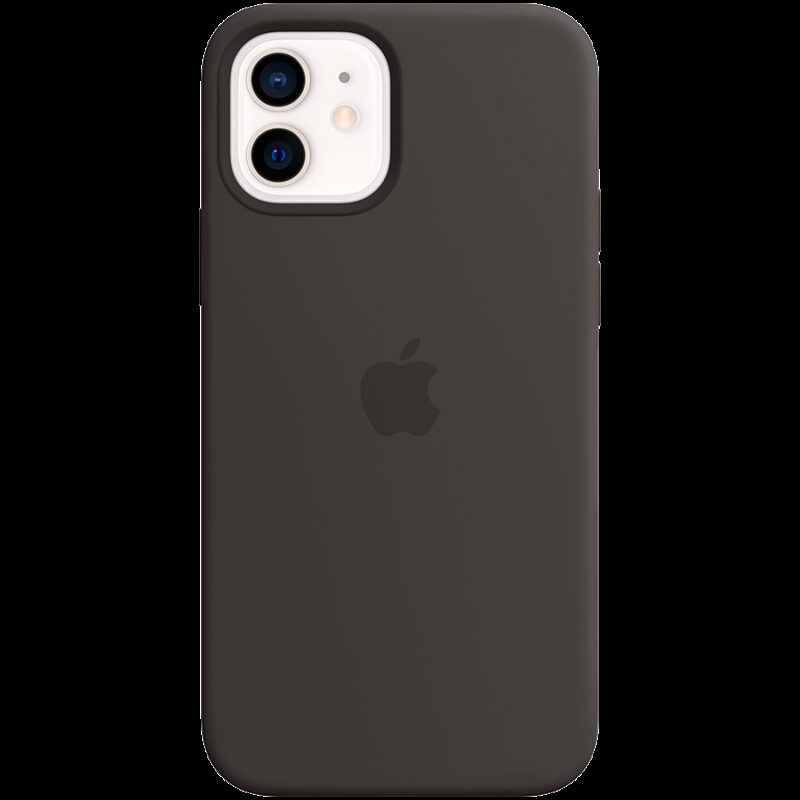 Apple iPhone 12 and 12 Pro Silicone Case with MagSafe – Black, Model A2497
