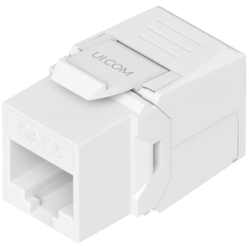 Ubiquiti UniFi  UACC-Keystone-Jack-C6 keystone for terminating a Cat6 Ethernet jack without the use of a punch-down or crimping too, (12) Keystone Jacks per pack
