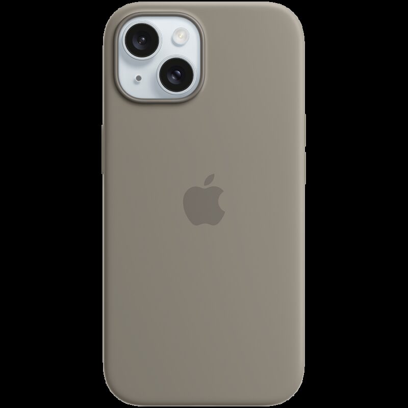 iPhone 15 Silicone Case with MagSafe – Clay,Model A3123