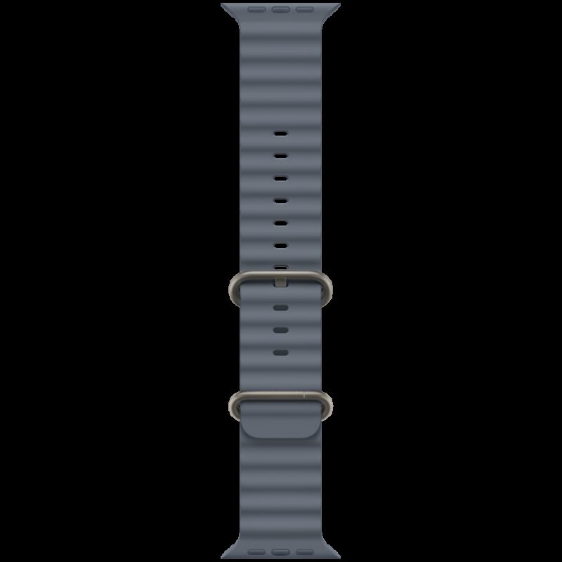 49mm Anchor Blue Ocean Band – Natural Titanium Finish