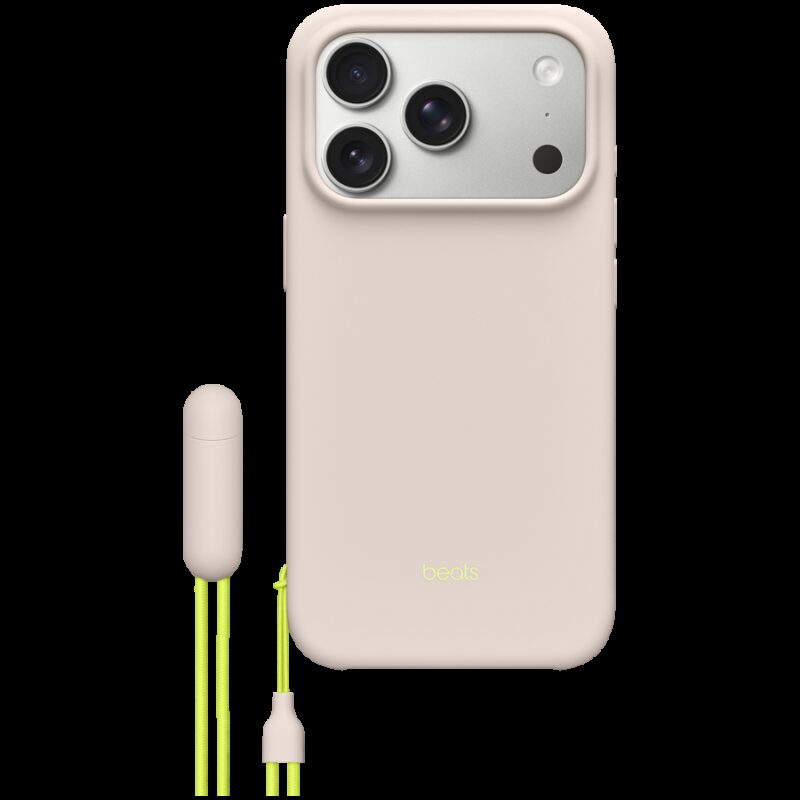 Beats iPhone 17 Pro Kickstand Case with MagSafe and Camera Control – Lime Stone,Model A3509