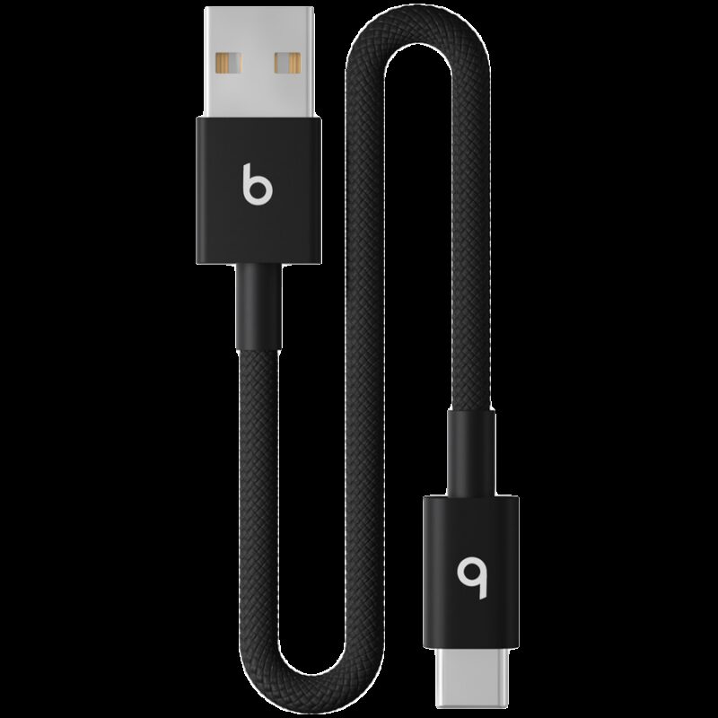 Beats USB-A to USB-C Woven Short Cable (20 cm) – Bolt Black