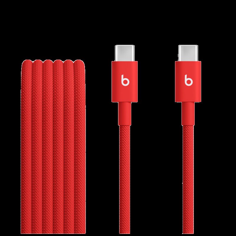 Beats USB-C to USB-C Woven Cable (1.5 m) – Rapid Red