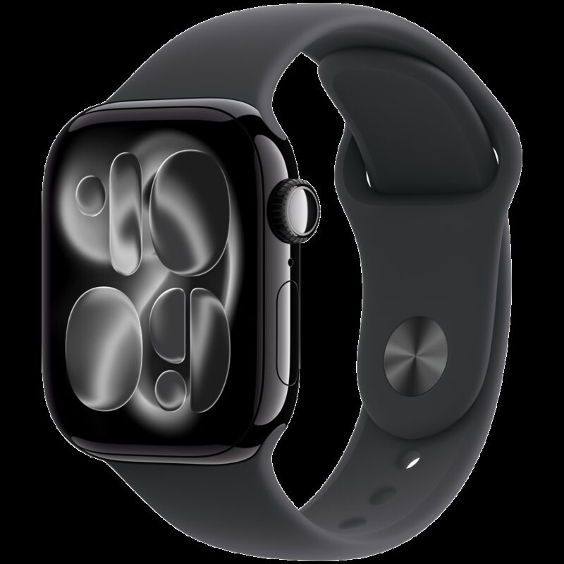 Apple Watch Series 11 GPS 42mm Jet Black Aluminium Case with Black Sport Band – M/L,Model A3331