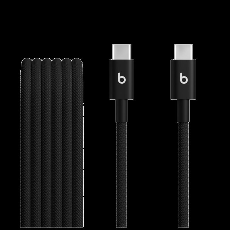 Beats USB-C to USB-C Woven Cables (1.5 m) – Bolt Black (2-Pack)