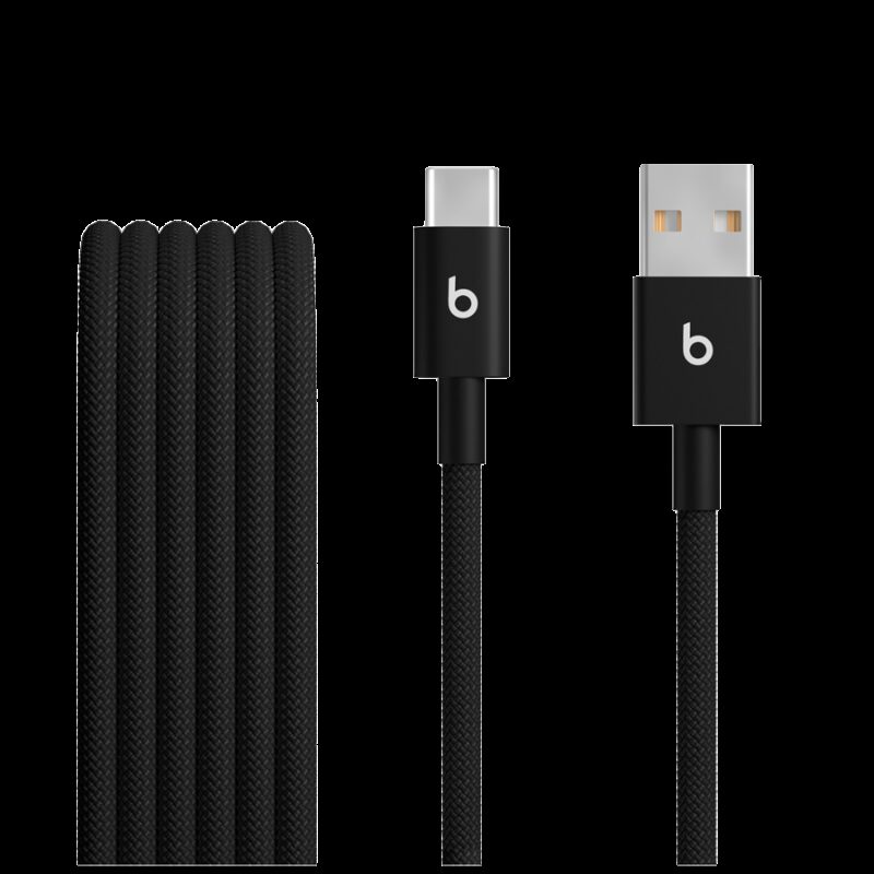 Beats USB-A to USB-C Woven Cable (1.5 m) – Bolt Black