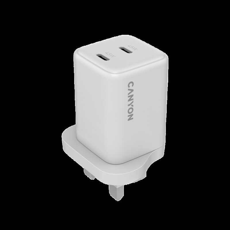 CANYON charger CU45AC GaN 45W 2xPD UK  White