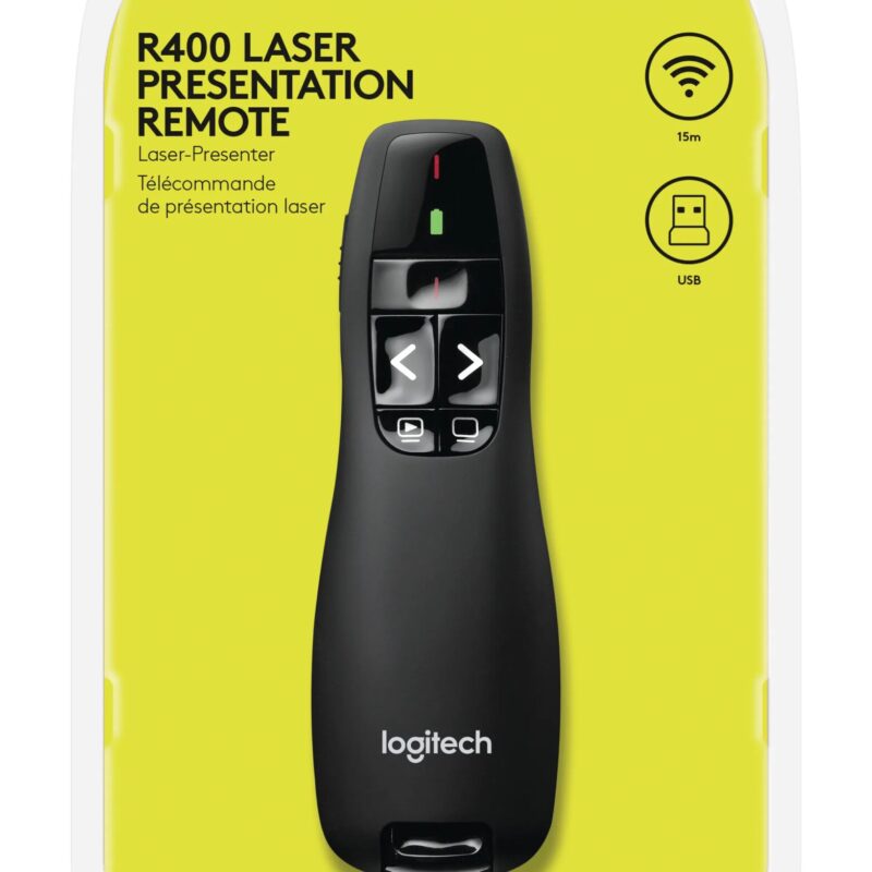 Logitech R400 Black Wireless Laser Presentation Remote