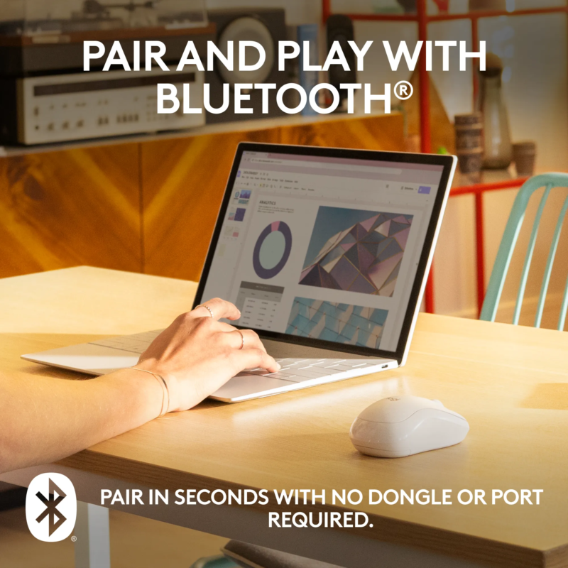 Logitech(R) M240 Silent Bluetooth Mouse – Off-White