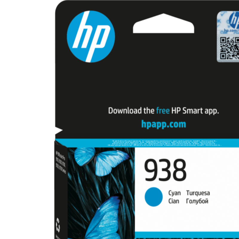 HP 938 Cyan Original Ink Cartridge