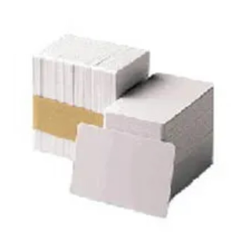 Zebra white PVC cards; 30 mil (500 cards)