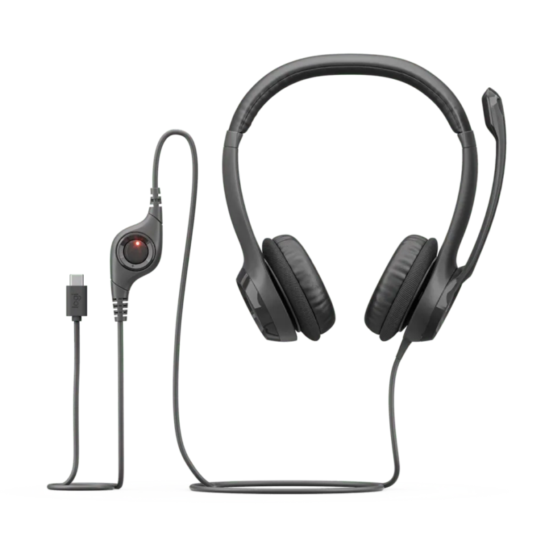 Logitech H390 USB-C Noise- Cancelling Mic Computer Headset
