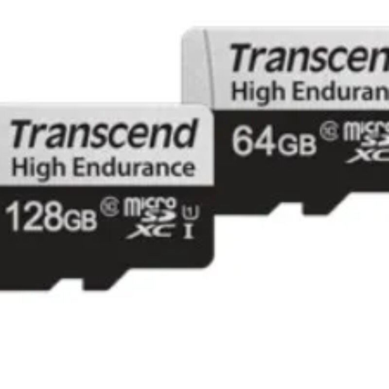 TRANSCEND 350V 64GB HIGH ENDURANCE MICRO SD UHS-I  U1 CLASS10 – READ 100 MB/S – WRITE 45MB/S – WITH SD ADPTOR