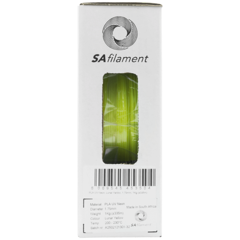 SA Filament PLA UV Neon Filament 1kg –  Lunar Yellow