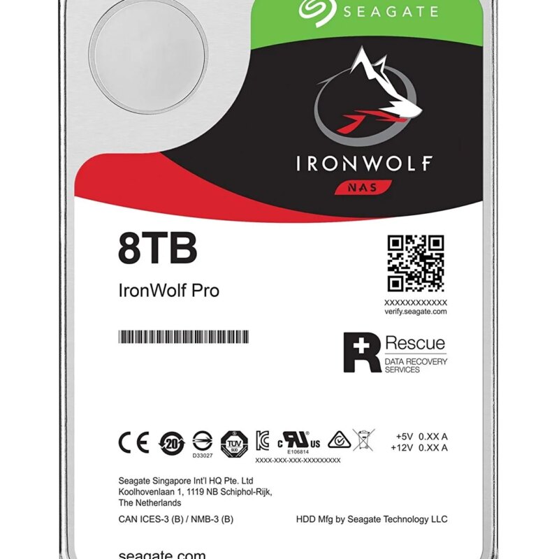 Seagate Ironwolf NAS 8TB 3.5″ SATA Internal HDD