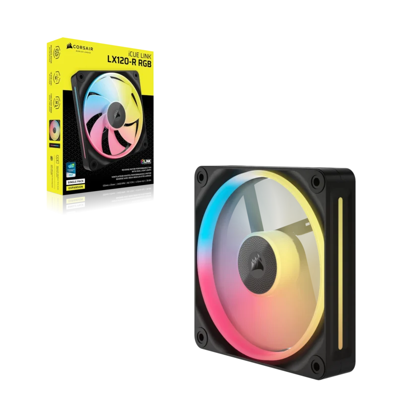 CORSAIR LX-R RGB Series; iCUE LINK LX120-R RGB; 120mm RGB Fan; Single Fan.