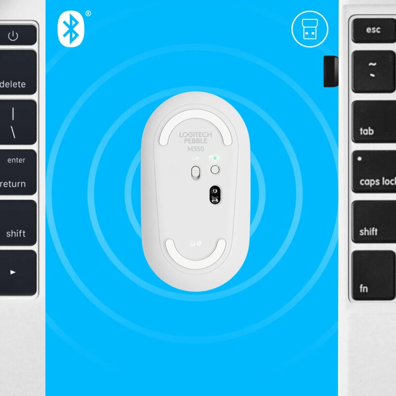 Logitech(R) Pebble M350 Wireless Mouse – Off-White