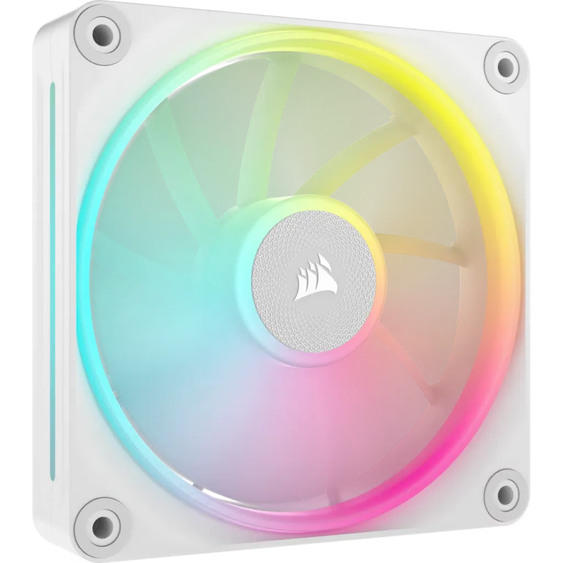 Corsair iCUE LINK LX120 RGB 120mm PWM Fan – Dual Light Loops – Requires iCUE LINK System Hub (Sold Separately) – White