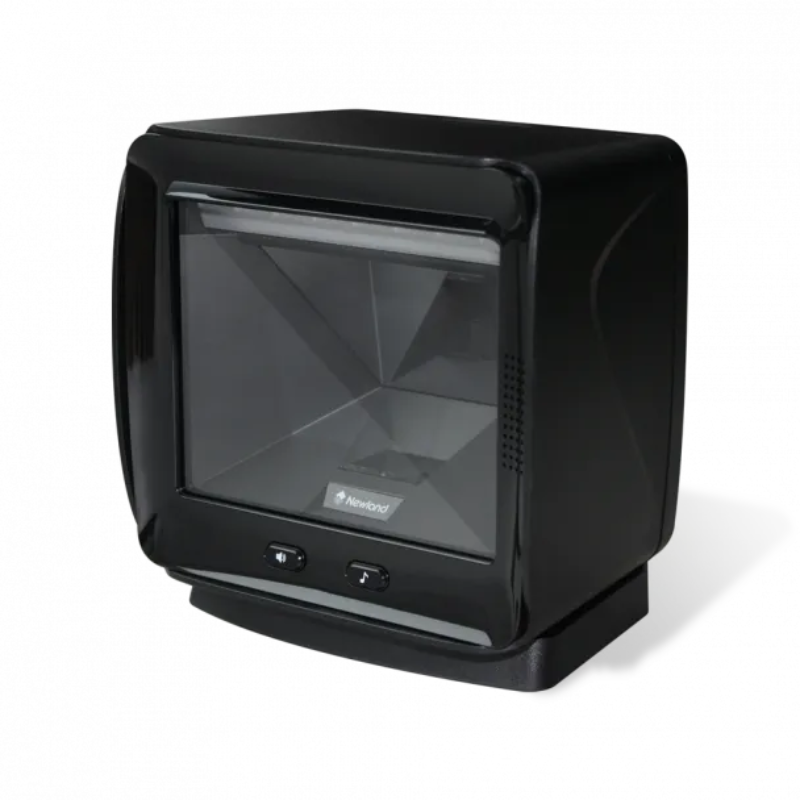 Newland-FR80 Salmon 2D CMOS Mega Pixel Large window vertical desktop scanner with ”L” mounting bracket; 3 mtr USB cable and mu