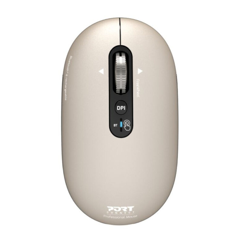 Port Connect PURE MAC Rechargeable Wireless and Bluetooth Mouse – Pearl