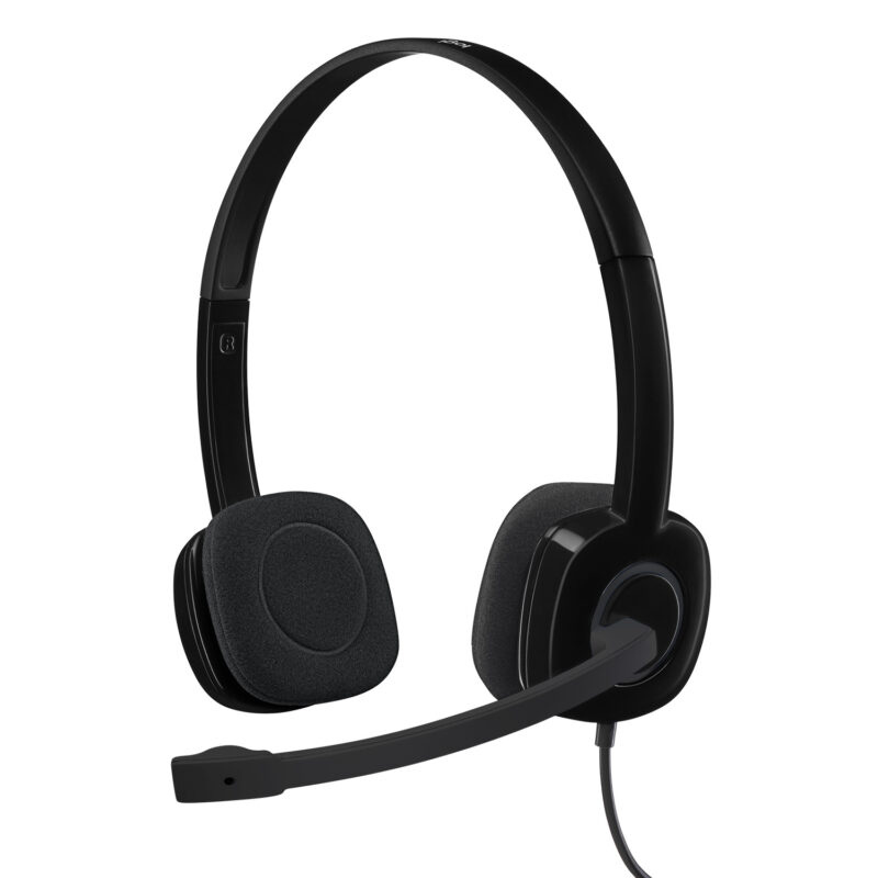Logitech H151 Wired Stereo Headset 3.5mm – Black