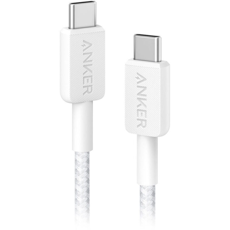 Anker 322 Type C to Type C Braided Cable 1.8m White