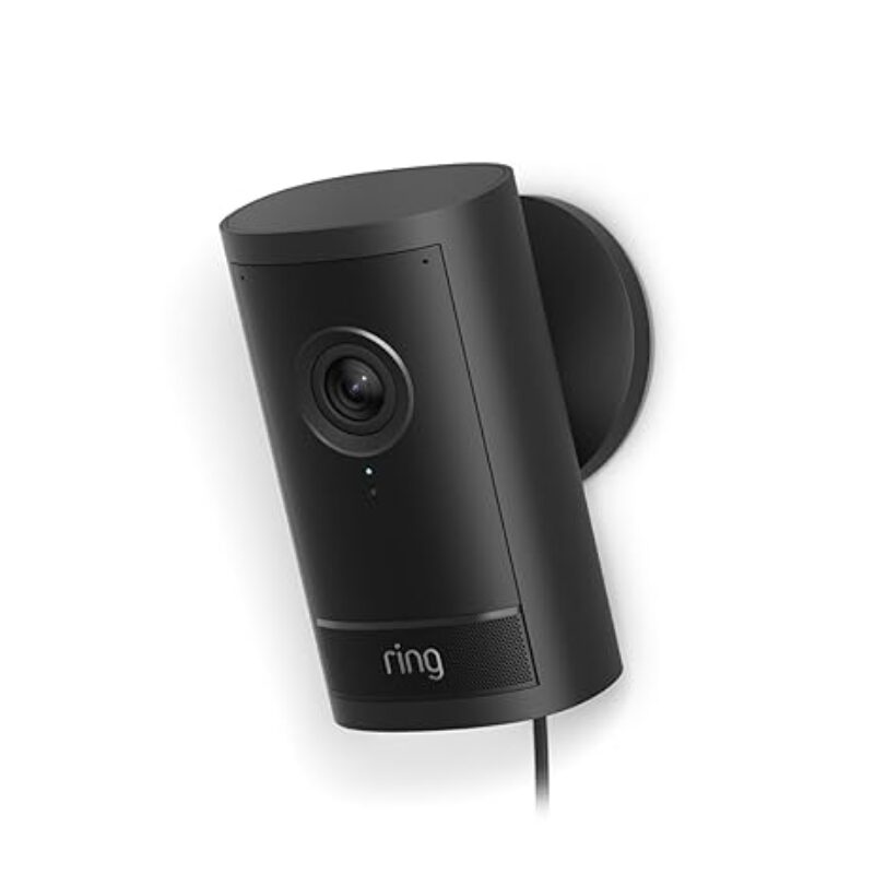 Ring – Outdoor Cam PRO (4K) Plug-In Black