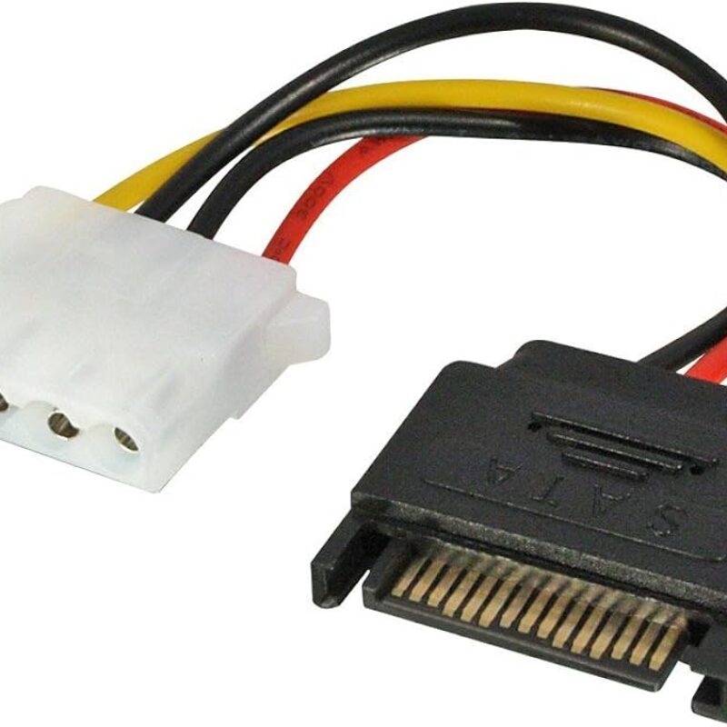 Lindy 0.15M Molex M To 2X SATA Y-Splitter (33299)