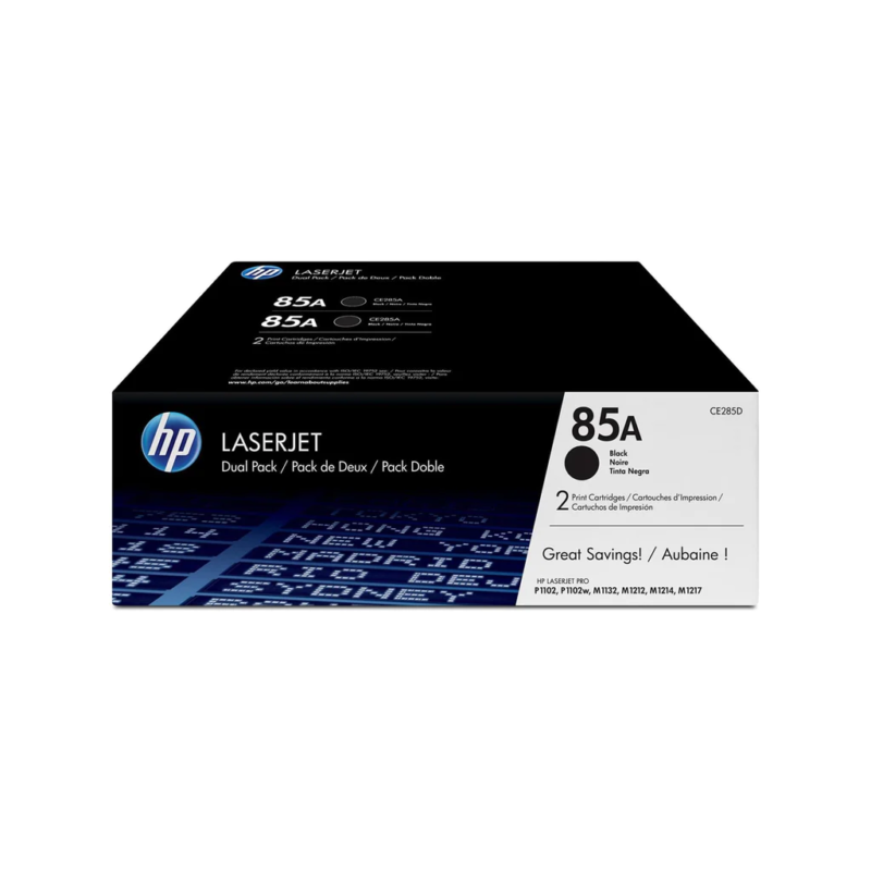 HP 85A 2-Pack Black Original LaserJet Toner