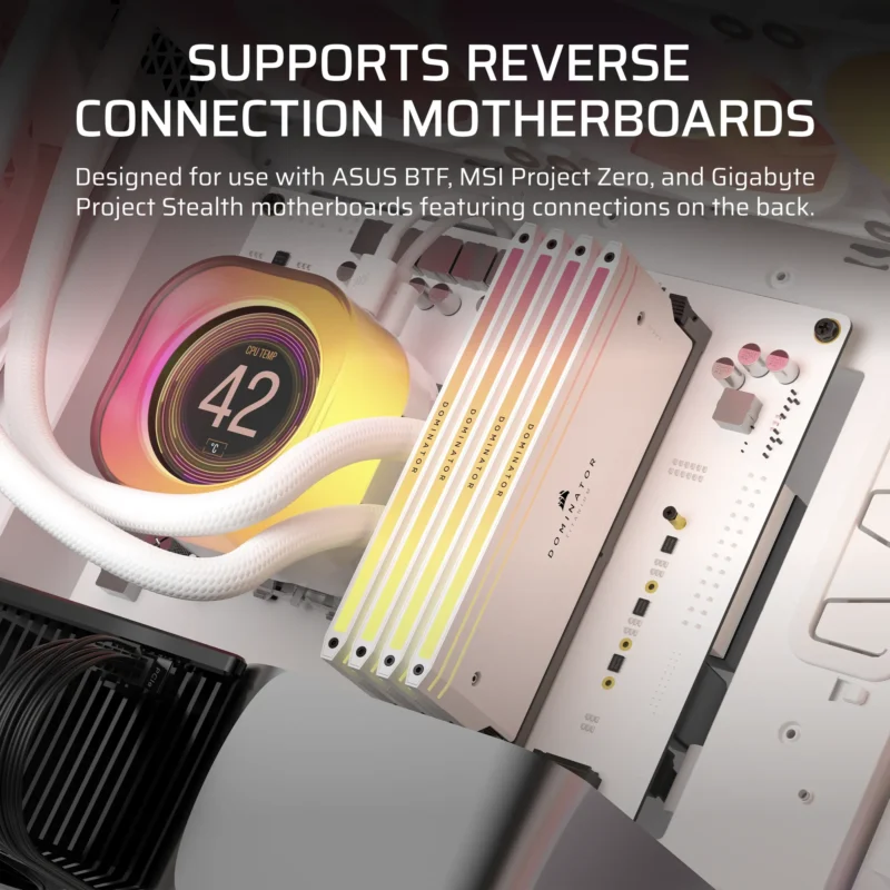 Corsair iCUE LINK 5000T LX RGB Mid-Tower PC Case; White