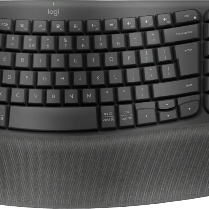 Logitech(R) Wave Keys Wireless Ergonomic Keyboard – Graphite