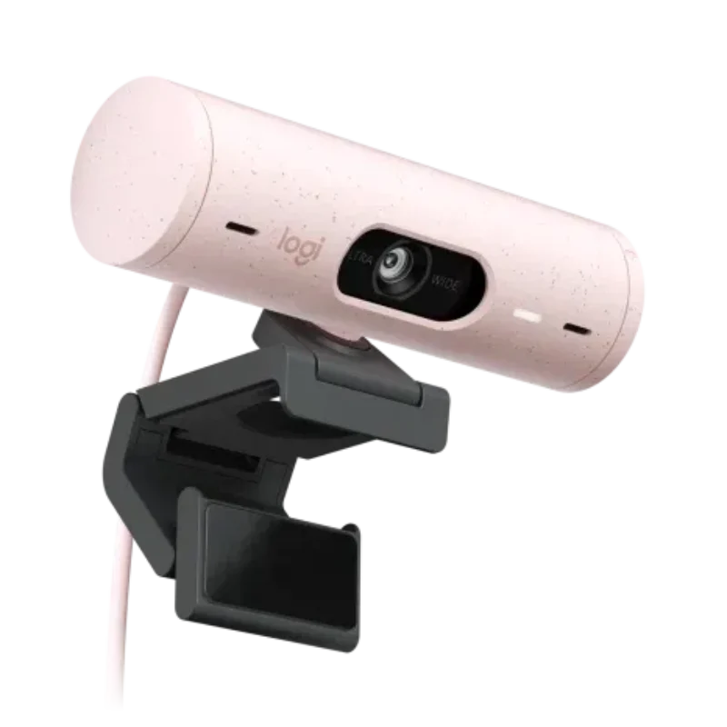 Logitech Brio 500 FULL HD 1080P Webcam With Light Correction Rose