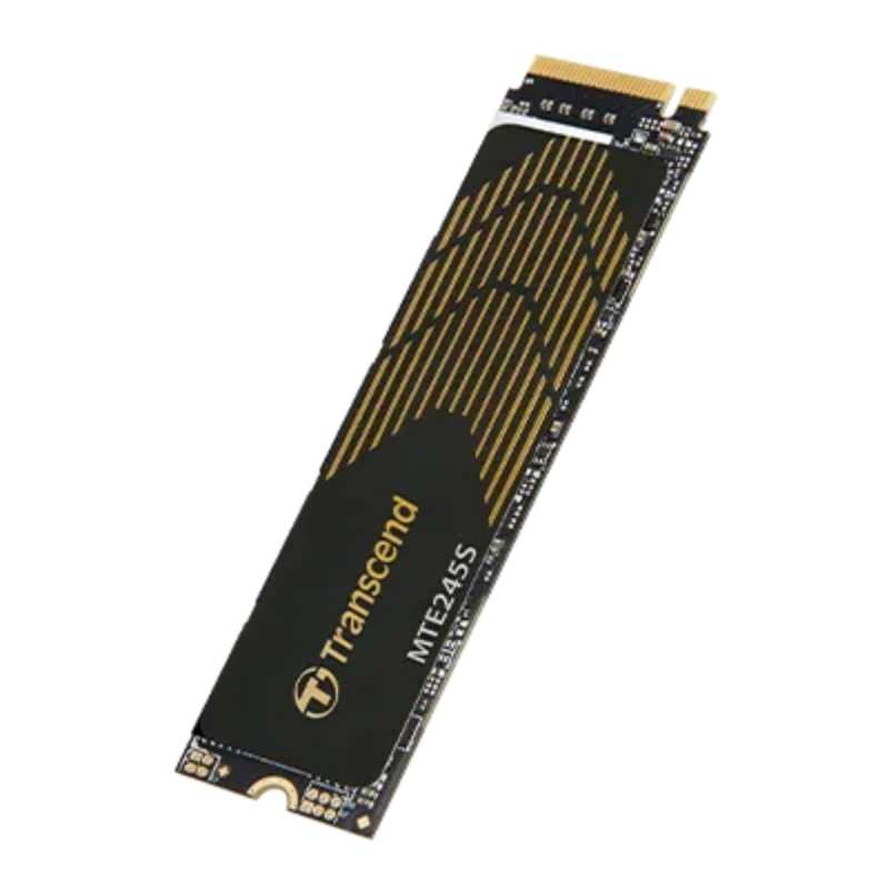 TRANSCEND 2 TB MTE245S PCI-E  GEN 4X4 M.2 NVMe 2280 SSD 3D TLC – 5300 MB/s Read 4600 MB/s Write – 1200 TBW