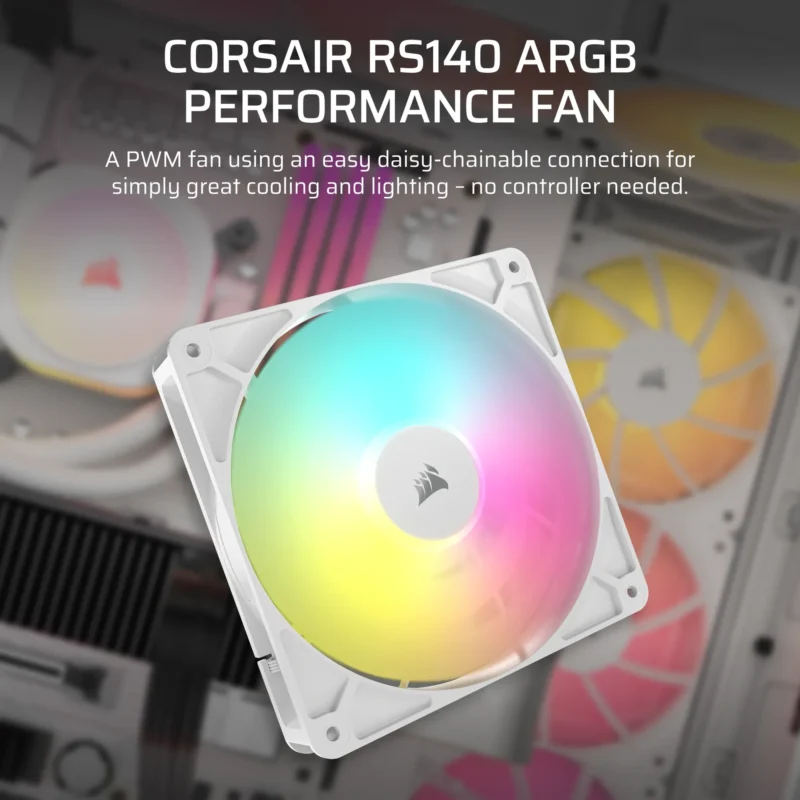 Corsair RS140 ARGB 140mm PWM Fan – White