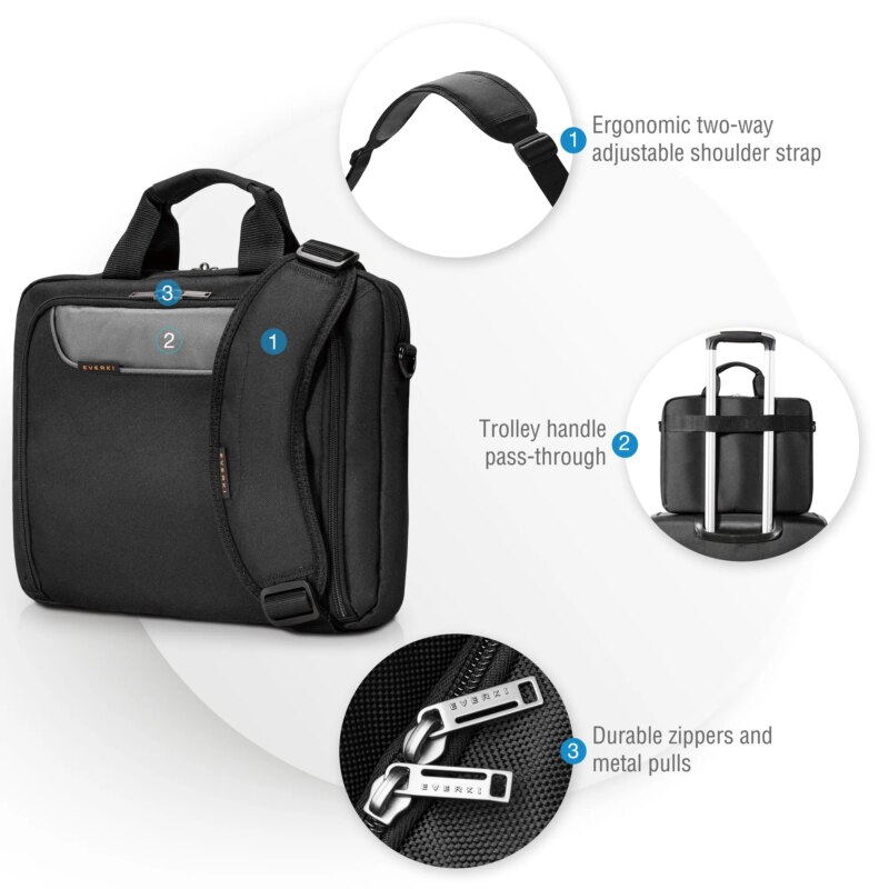 EVERKI EKB407NCH14 ADVANCE 14” LAPTOP BRIEFCASE