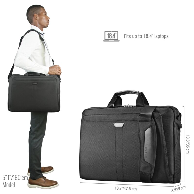 EVERKI EKB417BK18 LUNAR fits up to18.4” NOTEBOOK BRIEFCASE BAG