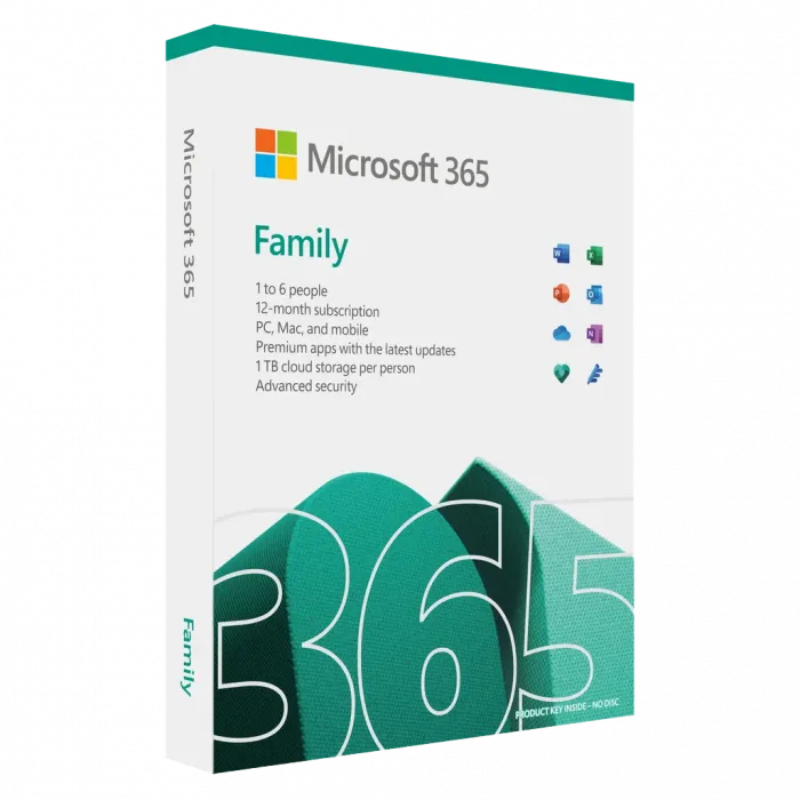 Microsoft M365 Family English Subscri 1Yr Africa only Medialess