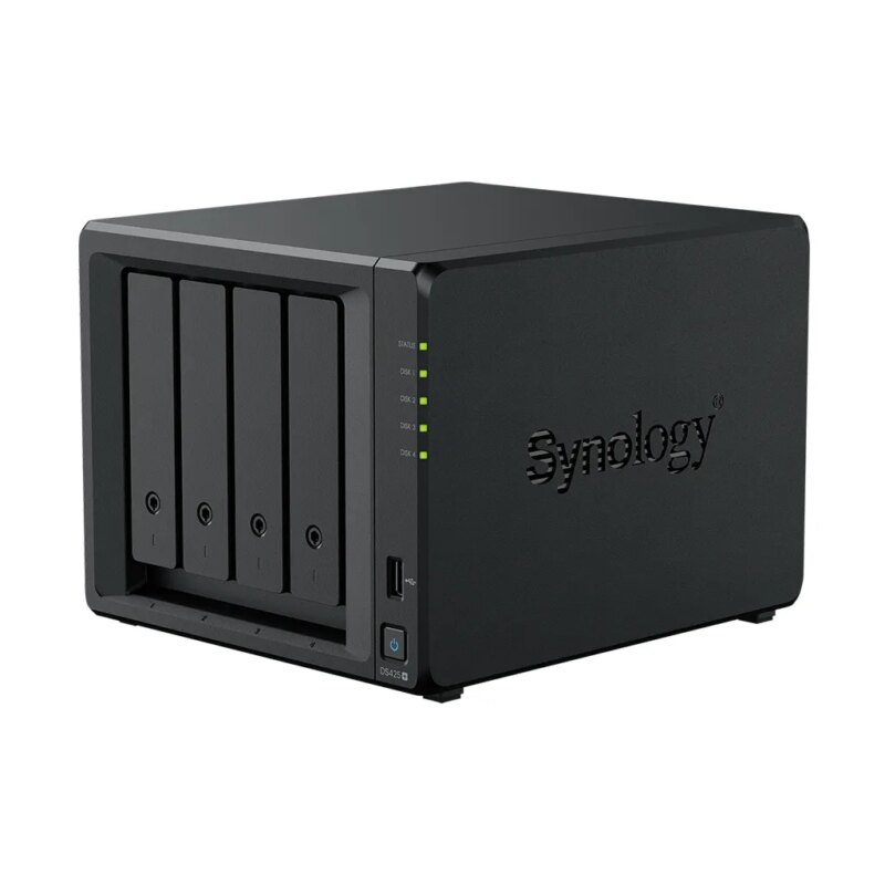 Synology DiskStation DS425+ 4 Bay – Intel Celeron J4125 4C CPU 2 GB soldered DDR4 non-ECC (1 memory slot upgradeable to 6GB)