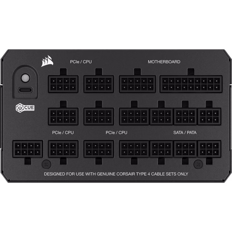 Corsair HX Series™ HX1200i — 1200 Watt 80 PLUS® Platinum Certified Fully Modular PSU; ATX 3.1; PCIe 5.1 10yr Warranty