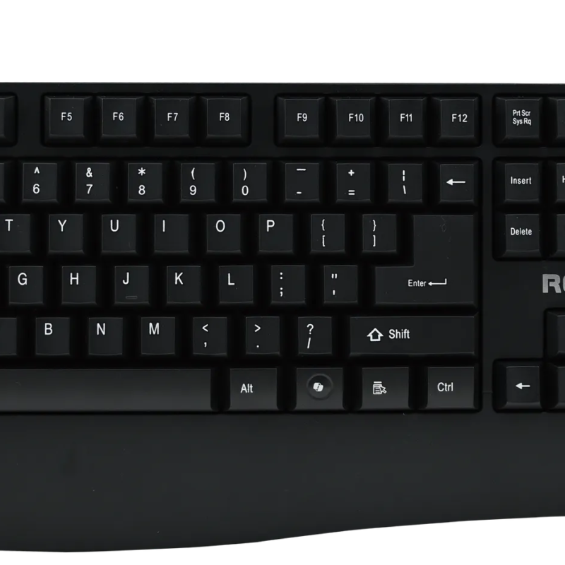 RCT K11 Wired Keyboard and RCT GM-193U wired optical mouse; spill-resistant; adjustable legs; Copilot AI Tool key