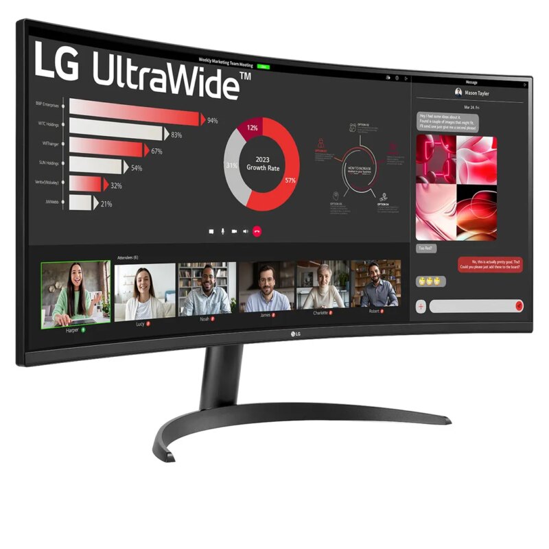 LG UltraWide 34″ QHD VA Curved Monitor 100Hz