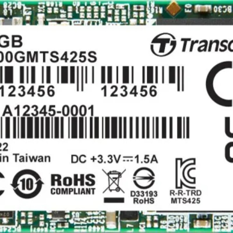 TRANSCEND 500GB MTS425S M.2 SATA 3 2242 SSD – CACHELESS TLC