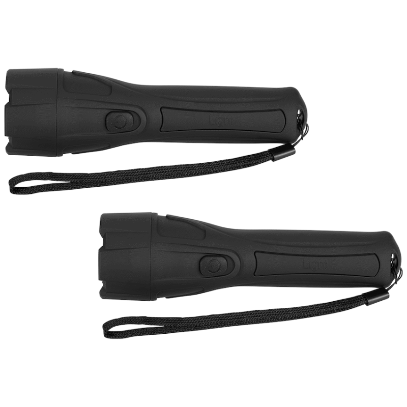 2x Switched 65 Lumen Flashlight – Black
