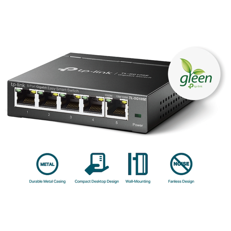 TP-Link TL-SG105E 5-Port Gigabit Unmanaged Pro Switch