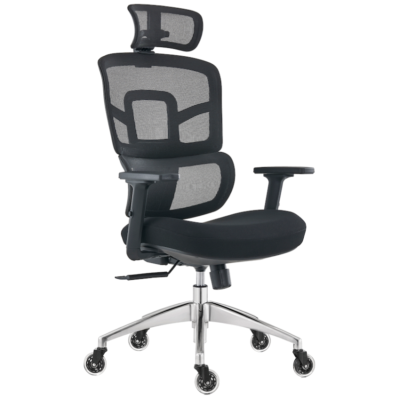 Everfurn Premium Graphite Ergo High Back Chair – Black