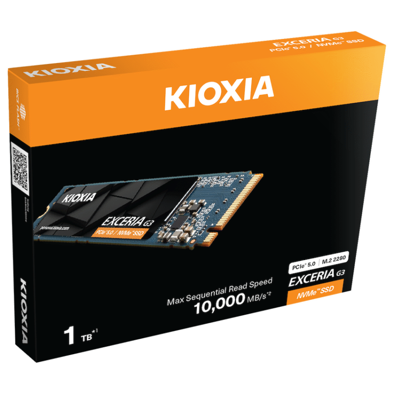 KIOXIA EXCERIA G3 NVMe Series/PCIE 5/M.2 2280 1000GB (10,000/8,900) / 1.3M