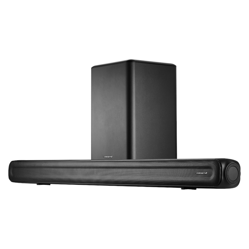 VolkanoX Supersonic Series 2.1 200w Soundbar System with Wireless Subwoofer – Black