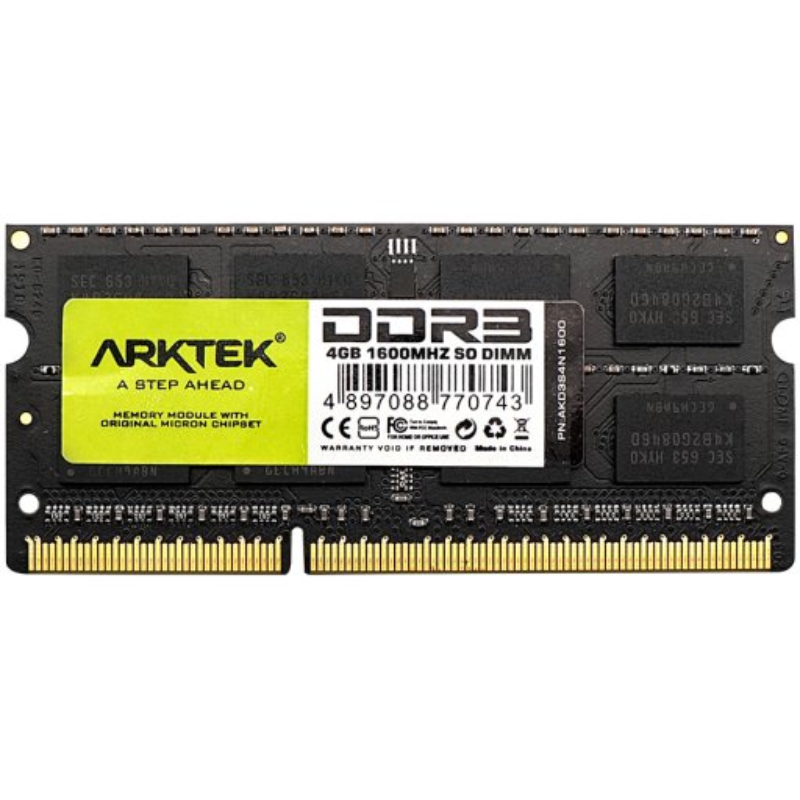 Arktek Memory 4GB DDR3 PC-1600 SO-DIMM RAM Module for Notebook