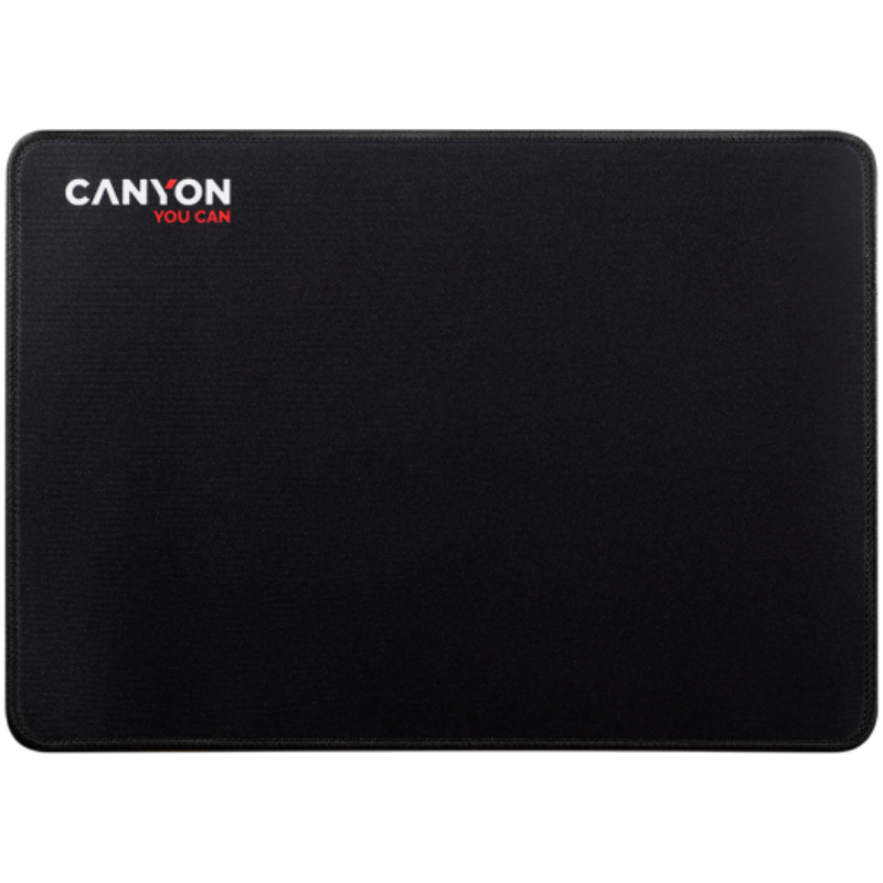 CANYON MP-4, Mouse pad,350X250X3MM,Multipandex,fully black with our logo (non gaming),blister cardboard