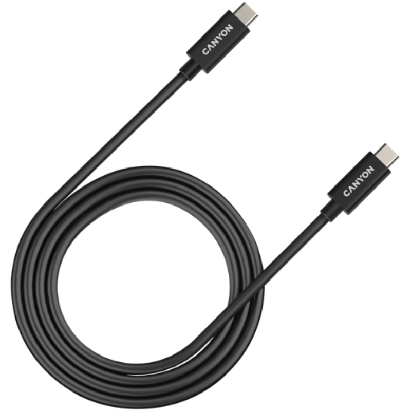 CANYON UC-44, cable, U4-CC-5A1M-E, USB4 TYPE-C to TYPE-C cable assembly 40G 1m 5A 240W(ERP) with E-MARK, CE, ROHS, black